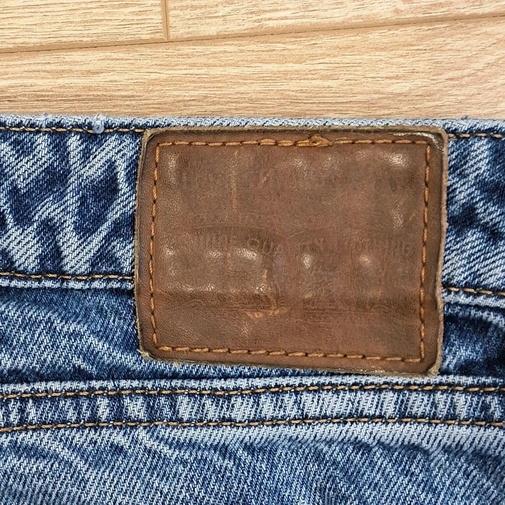 Levis Premium Low Loose Jeans Womens 34x30 Blue Med Wash Relaxed Wide Leg Denim